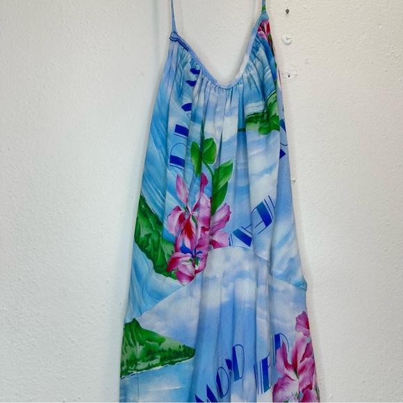 RIXO Marilyn Halter Blue Beachy Dress Size 12 - Picture 5 of 14